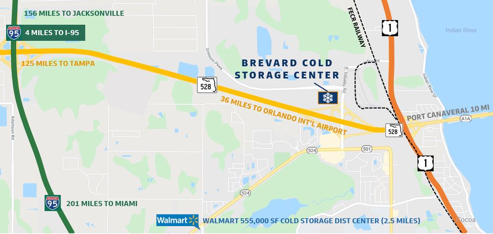 Brevard Cold Storage Center Grissom Parkway and Industry Road: Brevard Cold Storage Center @ Grissom Parkway and Industry Road, Cocoa, FL 32927
